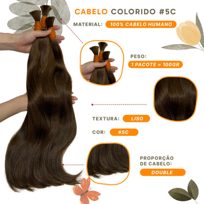 Cor 5c cabelo liso 100 gramas